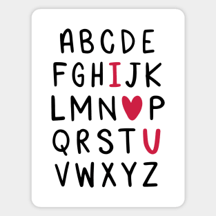 I Love You Alphabet Magnet